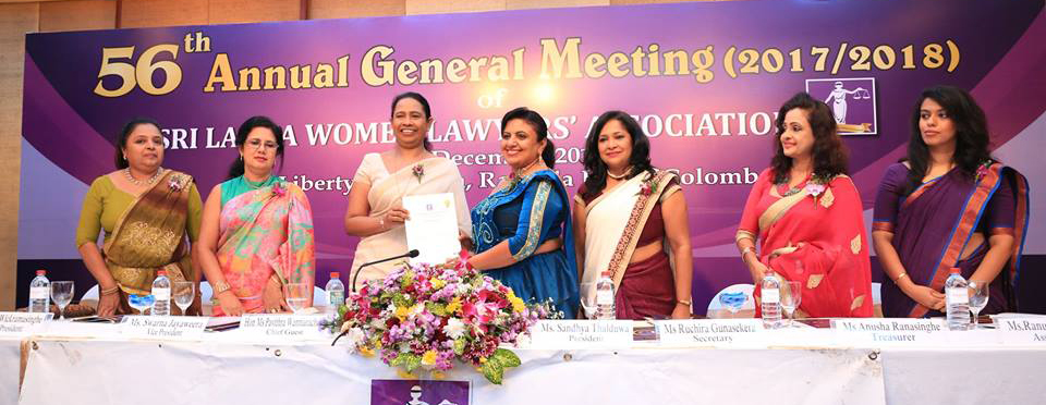 56th Annual General Meeting of the Sri Lanka Women Lawyers’ Association.